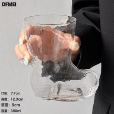 DFMEI 創意靴子玻璃杯個性冰美式拿鐵咖啡杯果汁杯啤酒杯水杯, 1個