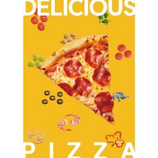 피자 감각있는 키치한 힙한 음식 사진 포토 액자 홈인테리어 방꾸미기 카페 포스터 A2 A3 A4 01, 04