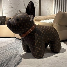 인형스툴 카페 커피숍 불도그 거실 체어 집들이 선물, 1개, 13. 갈색 불독