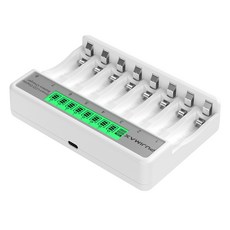 LCD 스마트 니켈수소 배터리 충전기 1.2V AA/AAA 동시충전 8p, 1개