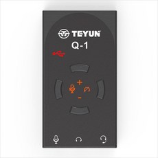 TEYUN Q1 게임 사운드 카드 USB7.1 오디오 3.5mm 마이크 어댑터 사운드 카드 16BIT/48KHZ PC 노트북 휴대 전화 헤드셋과 호환용, 검은색, 1개