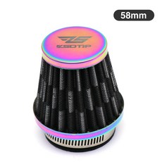 ZSDTRP 다채로운 에어 필터 35/38/42/45/50/55/58mm 오토바이 에어 필터 흡입 파이프 50cc 110cc 125cc 250cc ATV 먼지 자전거, 58mm, 1개