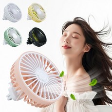 리예 LED 차량용 송풍구 USB 선풍기 소형 자동차선충기 용냉풍기 용서큘레이터 360도 용미니, 상세페이지 참조, 그린
