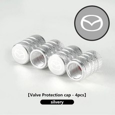 자동차 휠 타이어 밸브 캡 스템 에어더스트 방수 악셀라 데미오 아텐자, 12. MAZ-01W-silver-4PCS-, 1개