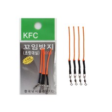 KFC 한국낚시상사 줄꼬임방지 초릿대실 도래형 민물낚시용품, 진녹, 1개