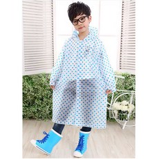 다회용 일회용 땡땡이 어린이 우비