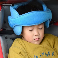 미즈코스 차량용 카시트 머리고정 넵업 목 받침대 쿠션 머리받침 고정 헤드 서포터, 파랑, 1개