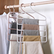 다용도 옷걸이 공간활용 멀티 접이식 다단 옷걸이 넥타이 벨트 보관함 정리대 걸이대 정리 행거 바지 보관, 1개, 다크 브라운