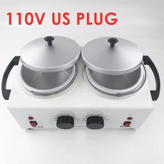 더블 포트 제모 워머 기계 파라핀 히터 손 발 스파 제모기 도구, 1개, 02 110V-130V USA Plug