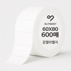 바이메리 바이메리 감열 롤 라벨용지 60mm X 80mm 600매 1롤 바코드라벨지 바이메리 감열이지 스티커 바코드프린터용