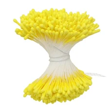 멀티 옵션 인공 꽃 수술용 미니 진주 웨딩 홈 장식 DIY 액세서리 400 개 2mm, 10 Yellow