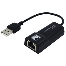인네트 IN-LAN20B USB2.0 유선 랜카드 블랙 (리얼텍 칩셋), 1개