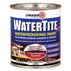 Dr. House-歐樂克修繕家 Zinsser 美國原裝進口壁癌防霉防水漆 UGL, 1個, 1公升/附贈迷你滾筒