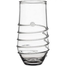 Juliska Amalia 아크릴 대형 텀블러 투명 유리컵 물잔 음료용 커피컵 휴대용 컵, Clear, 1