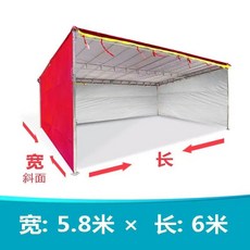 경사형 캐노피 프레임 천막 창고용 주차장 방수 그늘막, l. 6m x 6m 두껍게 강철 프레임