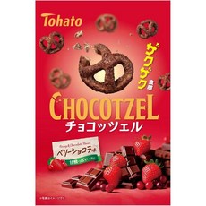 일본 히가시 토하토 초콜릿 스트로베리맛 프레첼 스낵 75g 12봉지