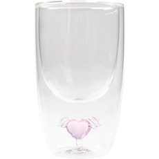 카르마 10온스 3D 유리컵 칵테일 텀블러 주스잔 하트, Heart