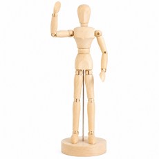 원목 관절인형 드로잉 포즈 연습 목각인체 1개, 나무관절인형 20Cm