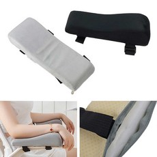 사무실 손목 팔꿈치 편안함 제공 팔걸이 의자 쿠션 벨벳커버 메모리폼 팔목 거치대, 블랙, 블랙