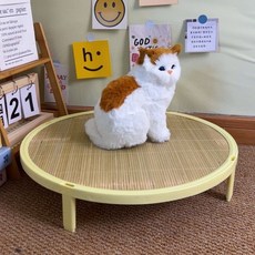 【開發票/統編】透氣涼爽 四季通用吊床沙發 夏季防潮涼席冰墊 可拆洗, 1個, 離地貓床42*42*8cm 建議15斤內,L
