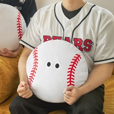 미뇽맨션 야구공 쿠션 귀여운 인형 야구 굿즈 우승 승요 KBO 집관 직관 스포츠 선물 스트레스, 1개, 화이트, 40cm