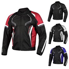 PANDA CYCLE GEAR 남성 여성용 오토바이 재킷 보호 엔듀로 듀얼 스포츠 ATV 투어링 바이커 사계절용 임팩트 아머드 모터스포츠 미국 알파 XL 레귤러 블루 23839, XXL, 레드