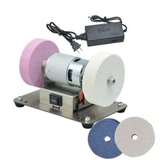 숫돌 숯돌기계 연마기 미세 듀얼 그라인더 탁상 칼갈이 연마 연삭, B. 220v 연삭기  연삭 휠 한 쌍