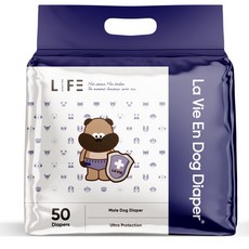 라비앙독 수컷 강아지 안심 기저귀 대용량 50매, 중형, 1개, 50개입