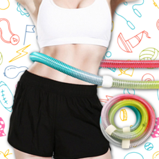 다이어트 지압 스프링 훌라후프 용수철 허리코어 실내 운동기구 돌돌말아 보관 홈트링, 1개, 고급, 1150g