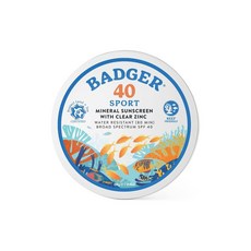 Badger 뱃저 스포츠 미네랄 선크림 SPF 40 68g, 1개
