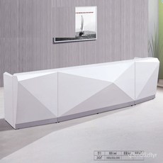 PUCH 公司辦公前臺諮詢吧臺烤漆接待臺商場服務臺收銀櫃臺, 3600*950*1080, 1個