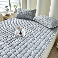 Roomxyd 침대패드 매트리스 커버 사계절 누빔 매트리스 방수커버 방수패드 고정밴드형, 그레이