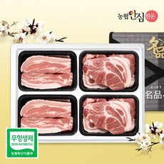 [농협안심한돈](냉장)무항생제 한돈선물세트 6호 1.2kg (삼겹살목살), 단품