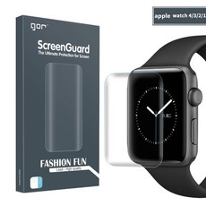 GOR Apple Watch 3D 曲面滿版軟性保護膜, 1個, Apple Watch 1/2/3,【38mm】2片裝