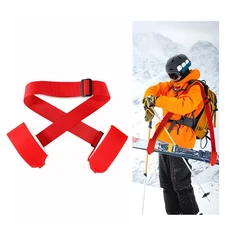 스카이메이트 캐리어 스트랩 클립스틱 스키 휴대용 스노보드 더블 고정 포함, 01 Red