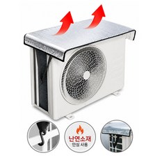 솔라컷 올커버 에어컨 실외기 열차단덮개 차열커버 난연소재 절전커버, 1개, one size silver