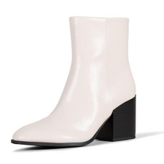 온Essentials여성용클린힐앵클부츠 사이드지퍼 메모리폼안창 아이보리 230mm6126298