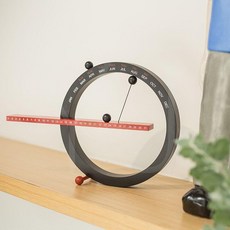 二代磁力球日曆掛曆手動萬年曆擺件家居創意檯曆, 黑紅色（只是擺件）