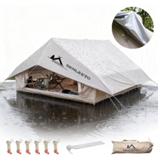 에어텐트 12 6.3 전용 레인 플라이 텐트 타프 방수커버 캠핑 쉘터 햇빛차단 암막 비가림 경량형, 베이지