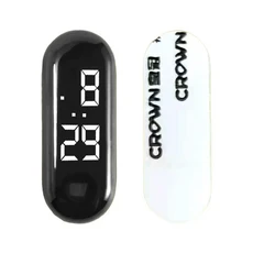 맞춤형 스티커가 있는 자동차 디지털 시계 시간 표시 LCD 미니 전자 백라이트 액세서리, 01 China Mainland, 09 A