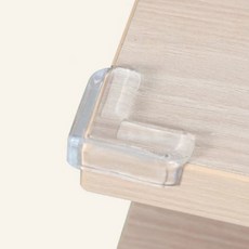 프리미엄 젤타입 실리콘 모서리 보호대 캡 가드, 투명 L, 10개