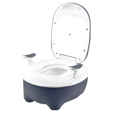 企鵝造型兒童坐便器 寶寶學習馬桶 兒童便盆 仿真小馬桶 兒童尿盆 藍, 01企鵝坐便器_藍