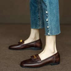 여성용 빈티지 단화 플랫슈즈 옥스포드 로퍼