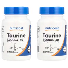 뉴트리코스트 타우린 1 000 mg 30캡슐, 30정, 2개