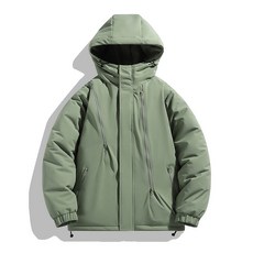 LARGE STORE 山系寬鬆落肩素面鋪棉防水衝鋒外套