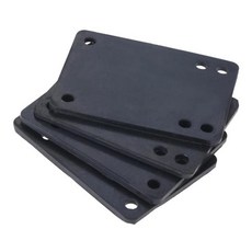 성인용 고무 롱보드 라이저 패드 스케이트 충격 트럭 장착 야외 스포츠 도구 블랙 76x55mm 4개