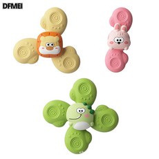 DFMEI 寶寶浴室玩具兒童戲水工具小熊水車沐浴洗澡親子互動夏季游泳, 1個, 動物轉轉樂【彩盒】三合一:如圖