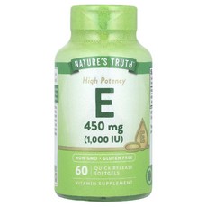 네이처스트루스 비타민 450mg 1000IU Vitamin E 소프트젤 60정, 1개