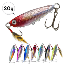 너츠 메탈지그 7종세트 부시리 방어 농어 삼치 고등어 우럭 배스 루어 서프루어, 1개, 20g, 혼합색상