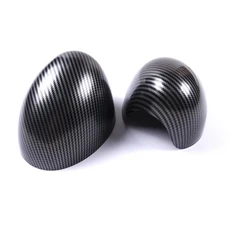 미니 쿠퍼 F54 용 2 개/대 2019 년 7 월 이전 자동차 외부 후면보기 미러 커버 스티커 액세서리, 12 Carbon fiber, 01 With Light Hole, 02 Right Hand Drive